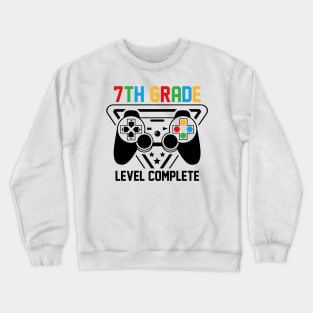 7th Grade Level Complete Gamer Boys Graduation Gifts Crewneck Sweatshirt